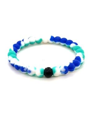Lokai Blue Green‎ White Beaded Bracelet